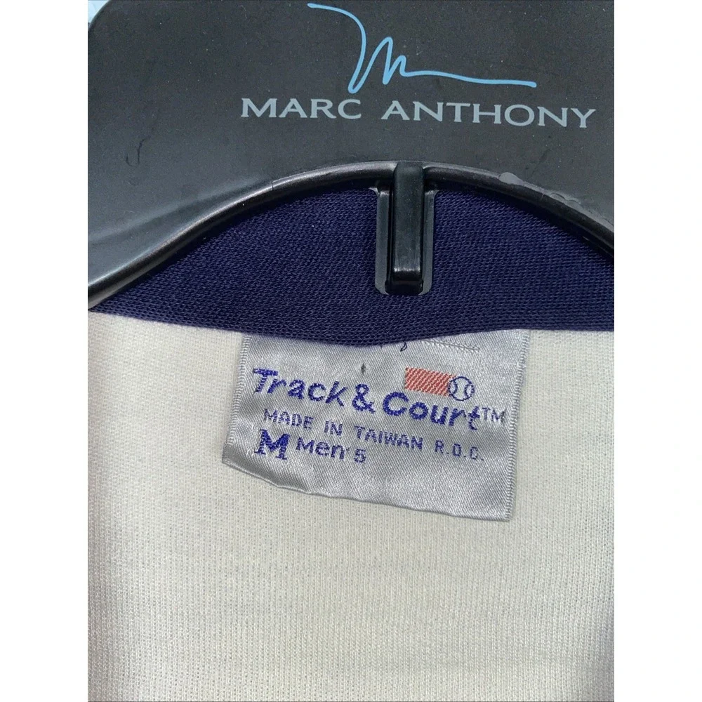 Vintage Track & Court Tennis Jacket Men's Medium Full Zip Jacket 1970's Striped‎